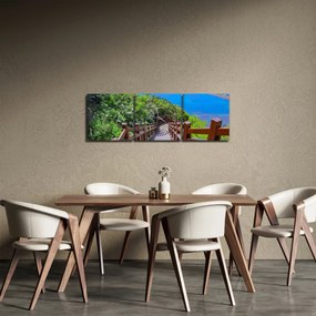 Obraz - Panoráma (s hodinami) (90x30 cm)