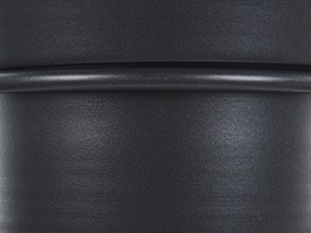 Závesný kvetináč 18 x 12 x 62 cm čierny AGIOS Beliani