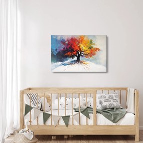 Obraz - Pestrofarebný strom (90x60 cm)