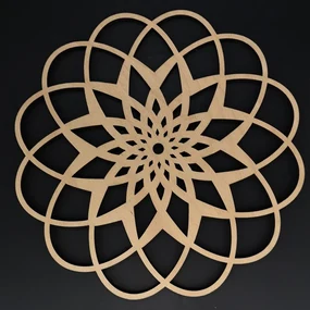 AMADEA Drevené prestieranie okrúhle mandala, masívne drevo, priemer 33 cm