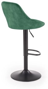 Barová stolička H-101 - tmavozelená / čierna