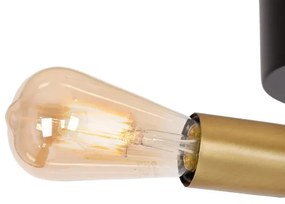 Prisadený luster BRENDA 3xE27/60W/230V čierna/zlatá