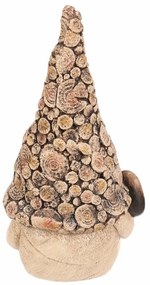 Záhradná dekorácia Škriatok lopatka, 11 x 9 x 21 cm, polyresin