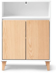 Odkladacia skrinka s 2 dvierkami a otvoreným priečinkom