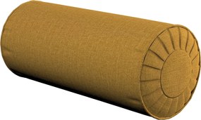 Valcový vankúš so záhybmi farba produktu žltá látka zapletaná