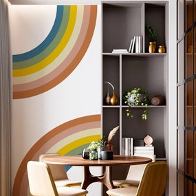 Detská samolepka na stenu 158x87 cm Pastel Rainbow - Ambiance