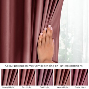 Ružový zamatový dimout záves 140x245 cm Eyelets – Restilo