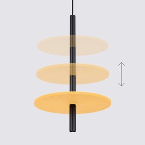 Závesné svietidlo Feltro 1, 1x čierne kovové tienidlo, y