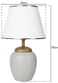 Stolná lampa RAMZES 1xE27/40W/230V biela/šedá