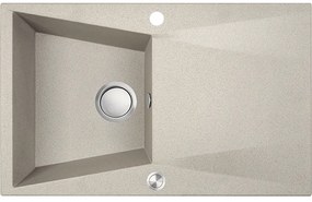 Laveo Grenada, 1-komorový granitový drez 780x480x204 mm, béžová, LAV-SBG_411T