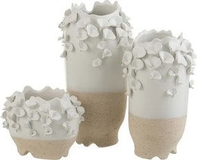 Keramická váza s kvetmi sasanky Anemone - Ø22*38 cm