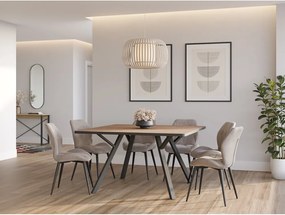 Béžové jedálenské stoličky v súprave 4 ks Luna – Marckeric