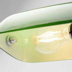 Brilagi - Stolná lampa BANK OFFICE 1xE27/60W/230V lesklý chróm/zelená
