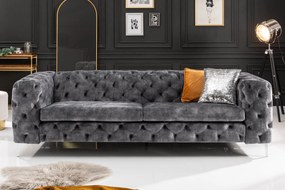 Sedačka Modern Barock 240 cm tmavosivá