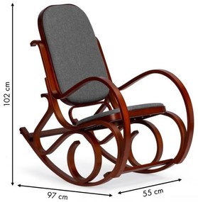 Klasické drevené hojdacie kreslo Relax