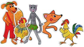 MARIONETINO – Zvieratká a líška – bábky 5 ks