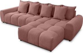 Rohová pohovka v terakotovej farbe (pravý roh/s leňoškou) Albane – Ropez