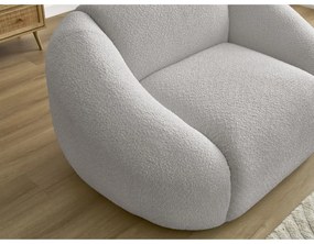 Svetlosivé kreslo z textílie bouclé Tina – Bobochic Paris