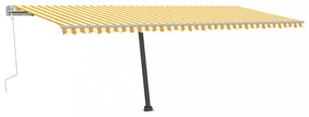 Voľne stojaca ručne zaťahovacia markíza 500x300 cm Dekorhome