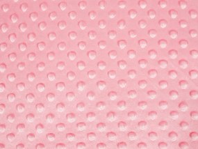 Biante Hrejivé posteľné obliečky Minky 3D bodky MKP-011 Svetlo ružové Predĺžené 140x220 a 70x90 cm