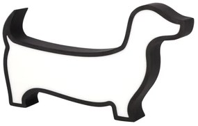 LED Detská stolná lampa DOG LED/12W/230V čierna