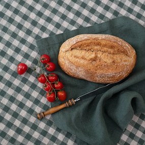 Ľanové prestieranie 35x45 cm Forest Green Gingham – Linen Tales