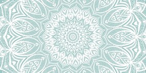 Obraz Mandala harmónie na modrom pozadí
