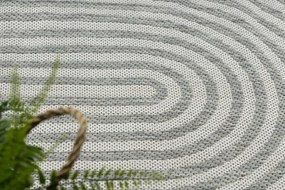 Koberec ORGANIC 2131 geometrický, krémový / sivý / naturálny