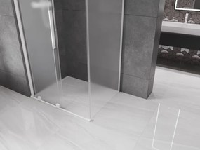Mexen Velar, sprchový kút s posuvnými dverami 120 x 90 cm, 8mm sklo námraza, biela matná, 871-120-090-31-20