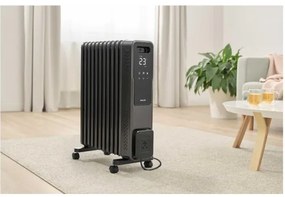 Sencor - olejový ohrievač s 11 rebrami 1000/1200/2400W/230V Wi-Fi čierny