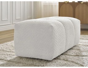 Biela podnožka z textílie buklé Roxelane – Bobochic Paris