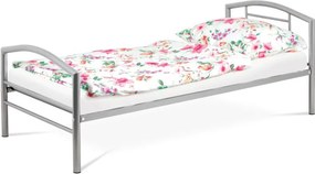 Kovová posteľ 90 cm strieborná BED-1900 SIL