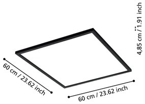 Eglo 31725 - LED Stmievateľné stropné svietidlo SALOBRENA-Z LED/33W/230V čierna