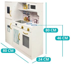 Drevená hračka kuchynka s doplnkami