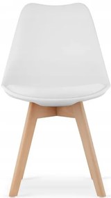 Jedálenská zostava TODI 80cm okrúhly stolový set biely+ 4 stoličky MARK biele