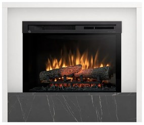 Elektrický krb Klar 28 biely/čierny mramor