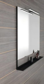 Sapho Sapho, ERUPTA zrkadlo s poličkou a LED osvetlením 100x95x12cm, čierna matná, ERU340
