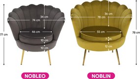 Kreslo Nolano (horčicová). Vlastná spoľahlivá doprava až k Vám domov. 1020817