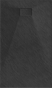 Mexen Hugo, SMC obdĺžniková sprchová vanička 160 x 70 cm, čierna matná, 42707016