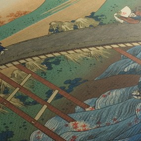 Obraz - Katsushika Hokusai, Ariwara no Narihirafrom the series One Hundred, Poems Explained by the Nurse (Hyakunin isshu uba ga etoki), reprodukcia (90x60 cm)