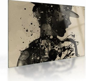 Sklenený obraz - Jazz woman (70x50 cm)
