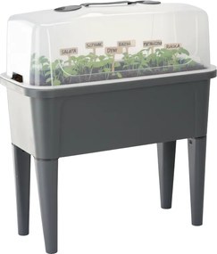 SKLENÍKOVÝ STÔL S VEKOM 76 x 38 x 83 CM ANTRACIT