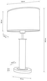Spot-Light 7017400111525 - Stolová lampa MERCEDES 1xE27/40W/230V dub