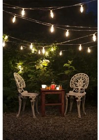 LED Vonkajšia vianočná reťaz CONE FILAMENT 20xE10 19m číra/teplá biela IP44