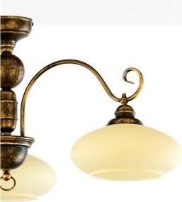 BRILAGI - Prisadený luster MOLLERO 3xE27/15W/230V pr. 84 cm bronz/patina