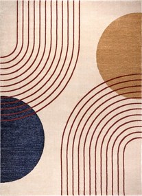 Koberec FUSION 0001 béžový / bordový