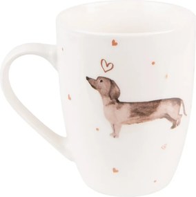 Porcelánový hrnček s jazvečíkom Dachshund Love - 12 * 8 * 10 cm / 300 ml