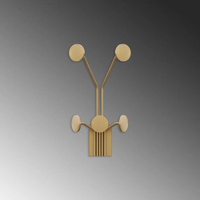 Nástěnný kovový háček Giraffe 24 cm zlatý