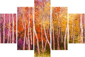 Obraz farebného lesa (150x105 cm)