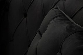 Čierna zamatová pohovka 130 cm Budapest – Mauro Ferretti